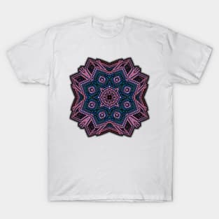 Four-sided Mandala - Mandelbulb 3D Fractal Rendering T-Shirt